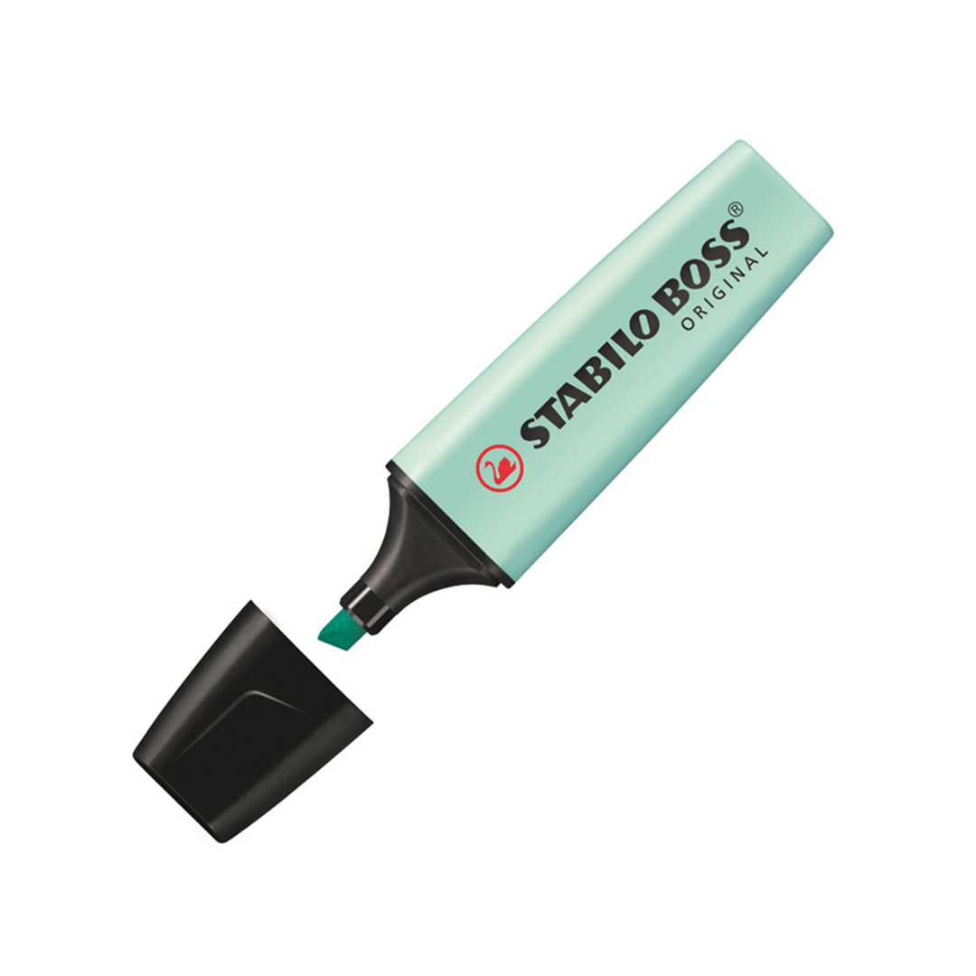  RESALTADOR CHATO STABILO BOSS X10 PASTEL  TURQUESA