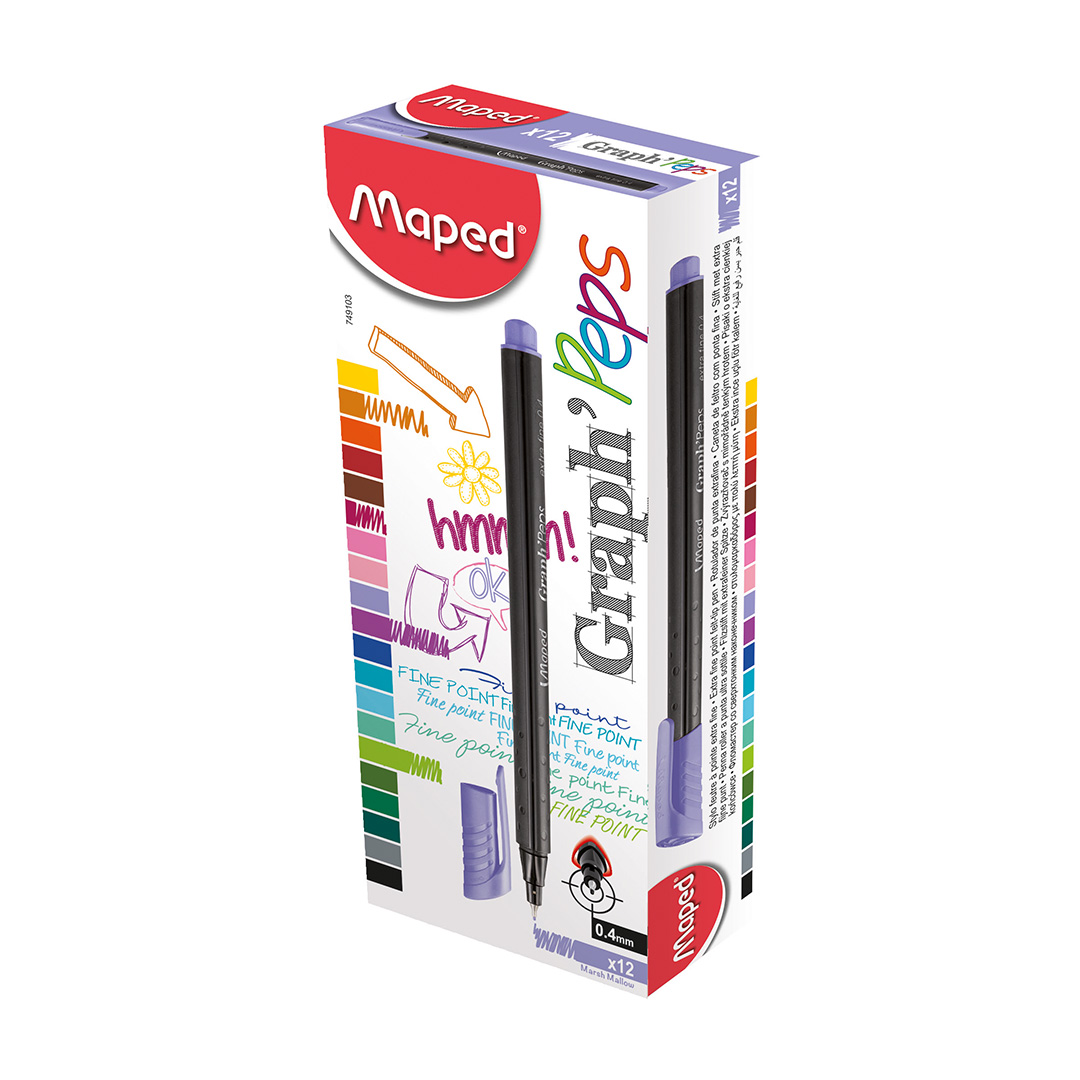  MICROFIBRA MAPED GRAPH'PEPS VIOLETA  CLARO X12