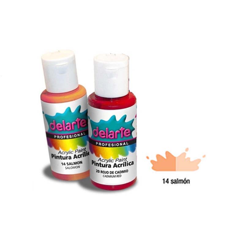  ACRILICO DELARTE 50CC X 6 UNIDADES  SALMON