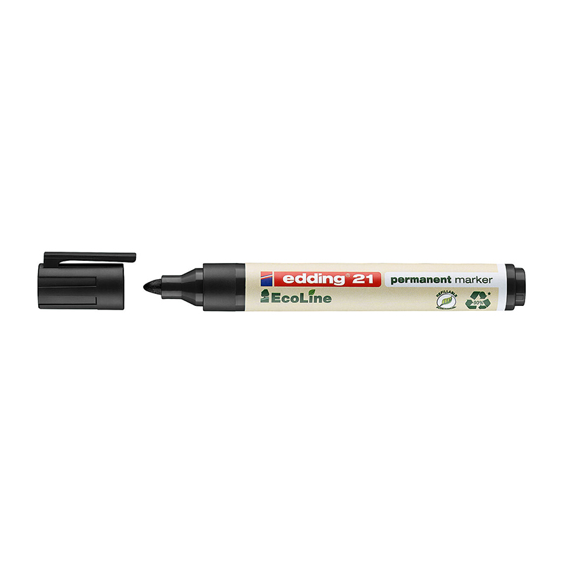  MARCADOR PERMANENTE EDDING ECOLINE PUNTA  REDONDA NEGRO