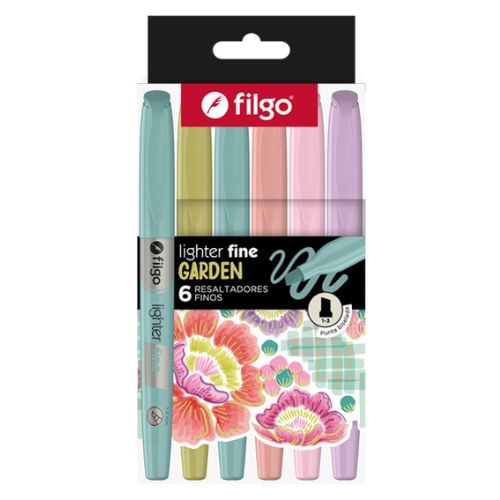  RESALTADOR FINO FILGO BLISTER X6 GARDEN