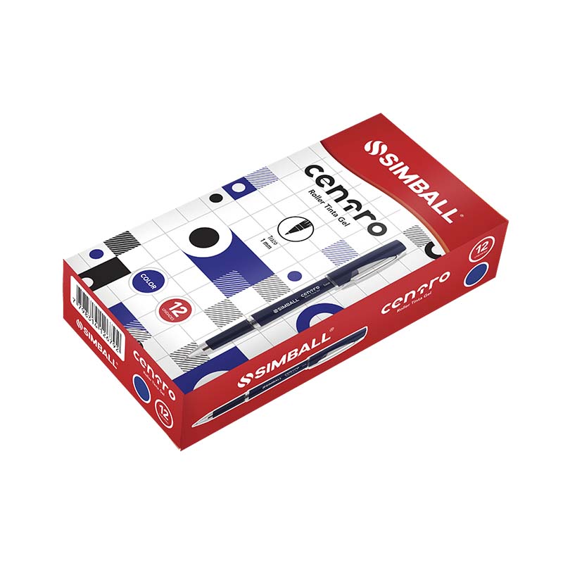  ROLLER GEL SIMBALL CENTRO AZUL X12