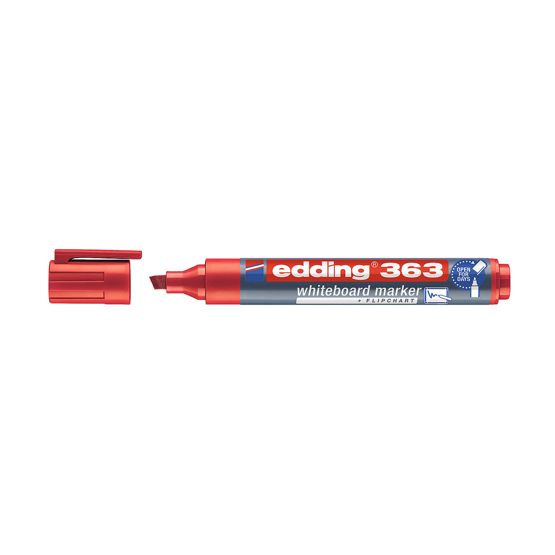  MARCADOR PIZARRA EDDING RECARGABLE PUNTA  BISELADA E-363 ROJO