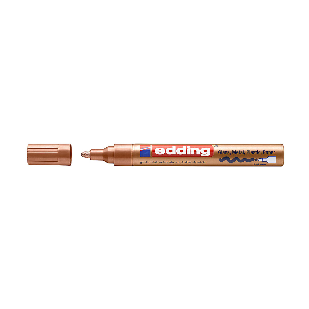  MARCADOR PERMANENTE EDDING ESMALTE MEDIO  E-750 COBRE