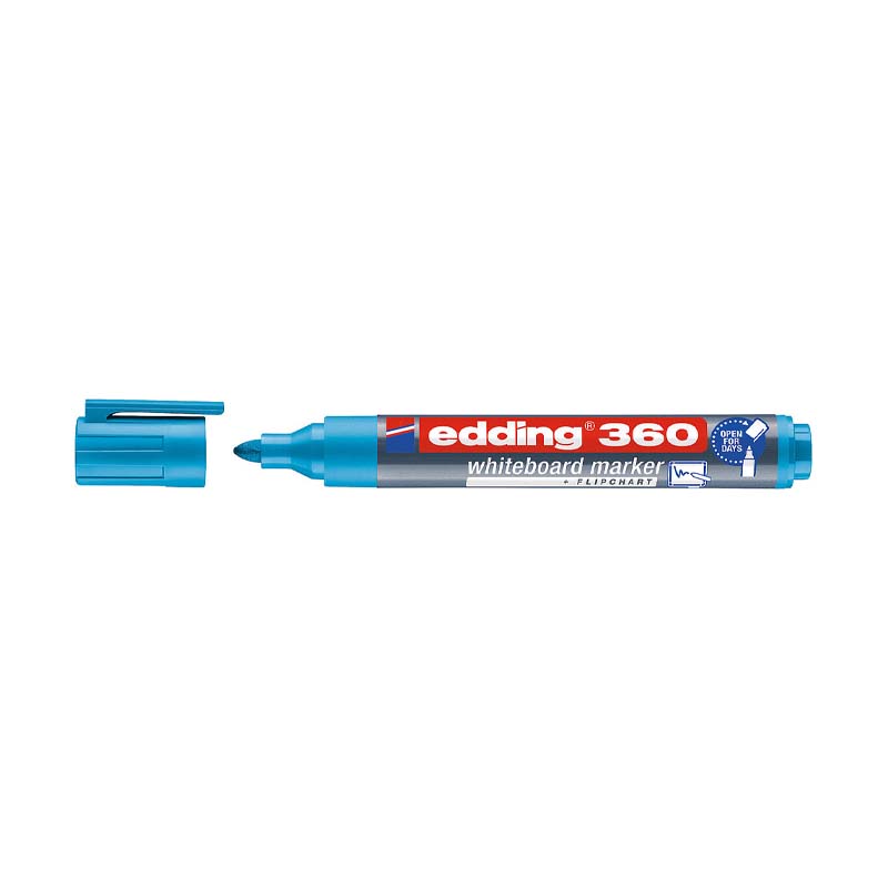  MARCADOR PIZARRA EDDING RECARGABLE PUNTA  REDONDA E-360 X10 CELESTE