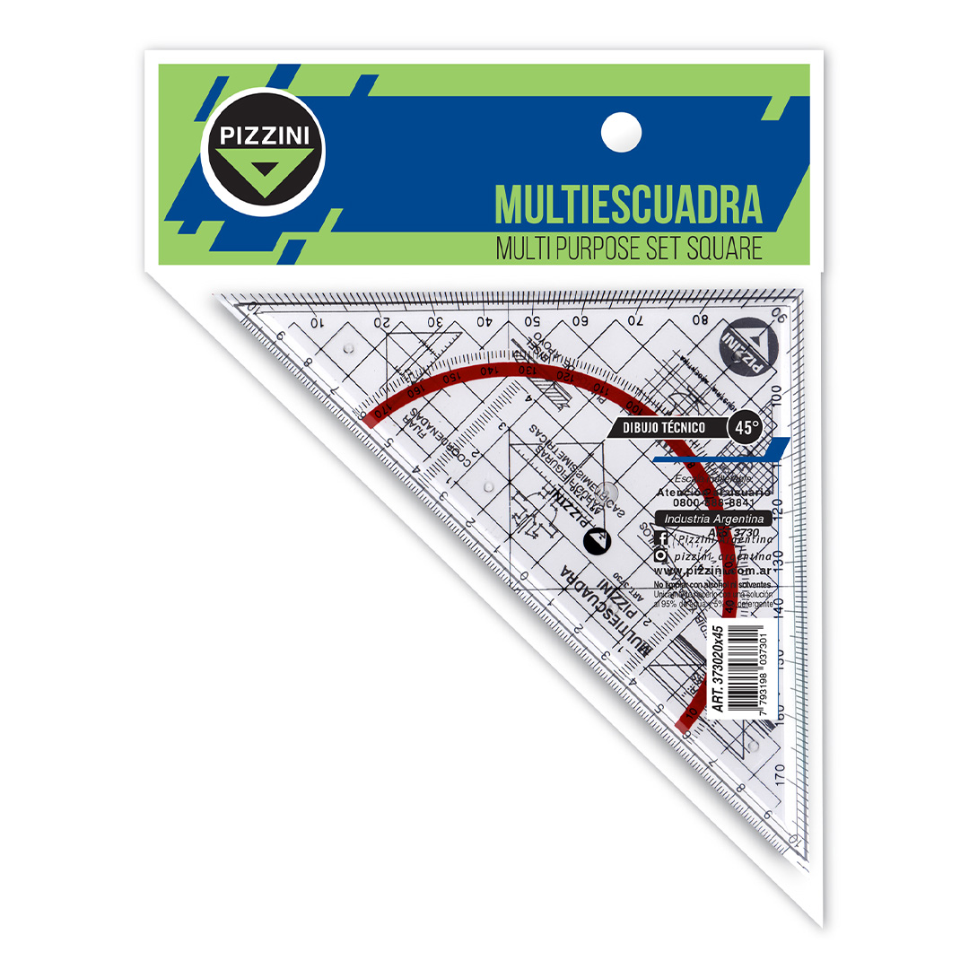  ESCUADRA MULTI PIZZINI 20CM X45