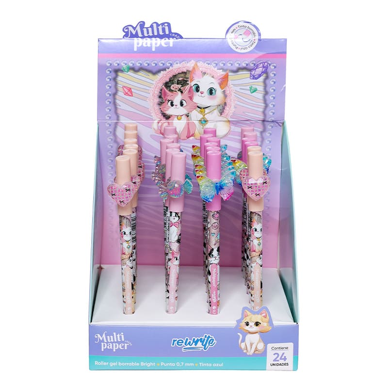  ROLLER BORRABLE MULTIPAPER BRIGHT 07MM;
DISPLAY X24 TINTA AZUL