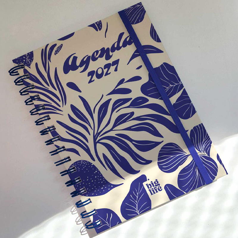  AGENDA BIG LIFE 10X15 DIA X PAGINA BLUE ORGANIC