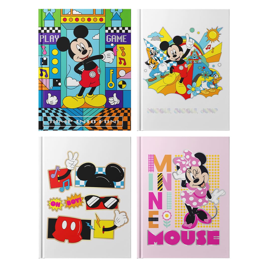  LIBRETA EZCO A5 TAPA DURA COSIDA 64H;
RAYADO SURTIDO MICKEY FRIENDS