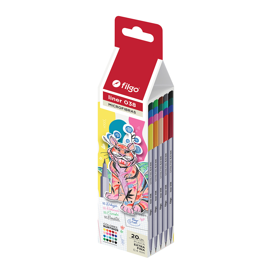  MICROFIBRA FILGO 0.4MM BLISTER X20  SURTIDO