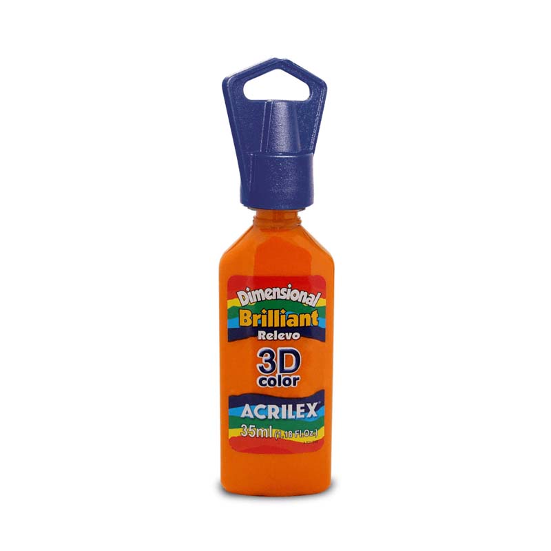  DIMENSIONAL RELIEVE 3D BRILLANT ACRILEX 35ML NARANJA
