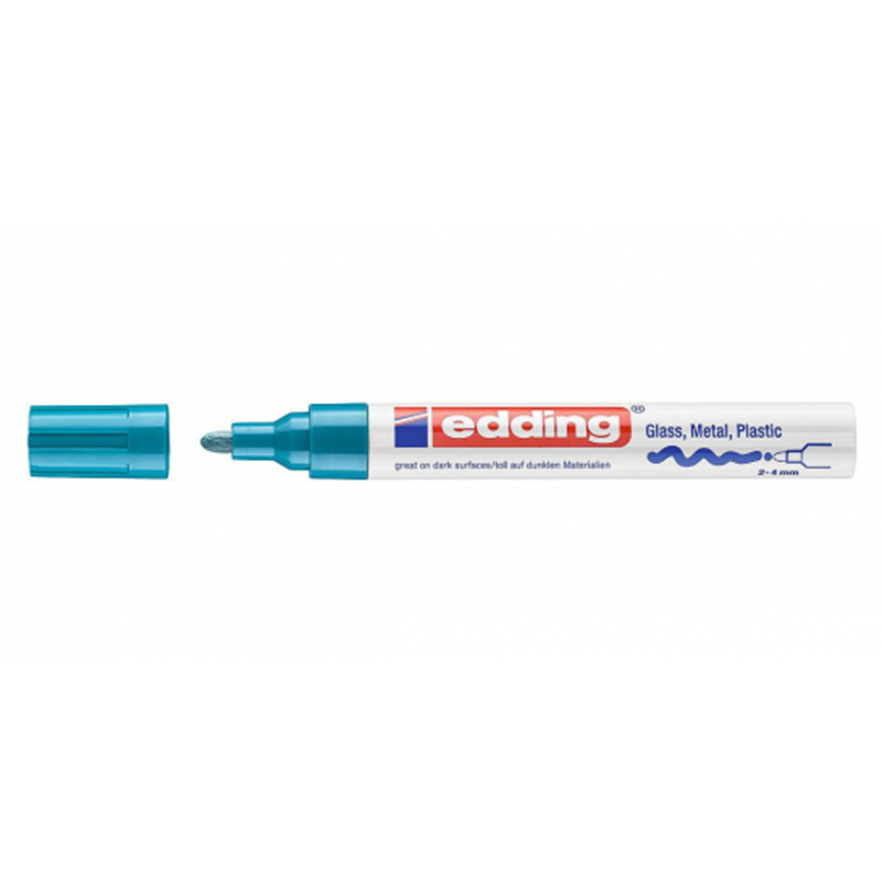  MARCADOR PERMANENTE EDDING ESMALTE MEDIO  E-750 CELESTE