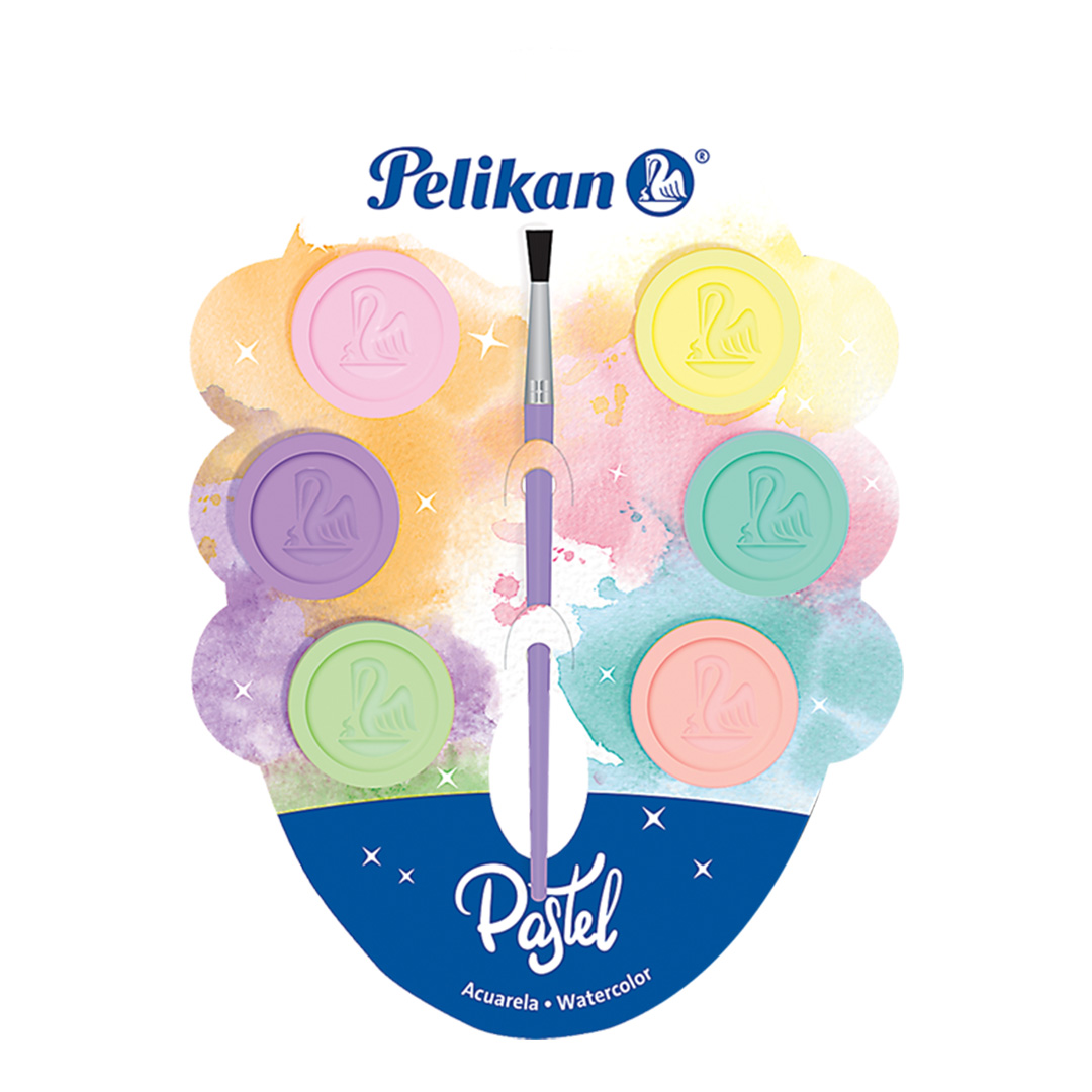  ACUARELA PELIKAN INFANTIL PASTEL X6