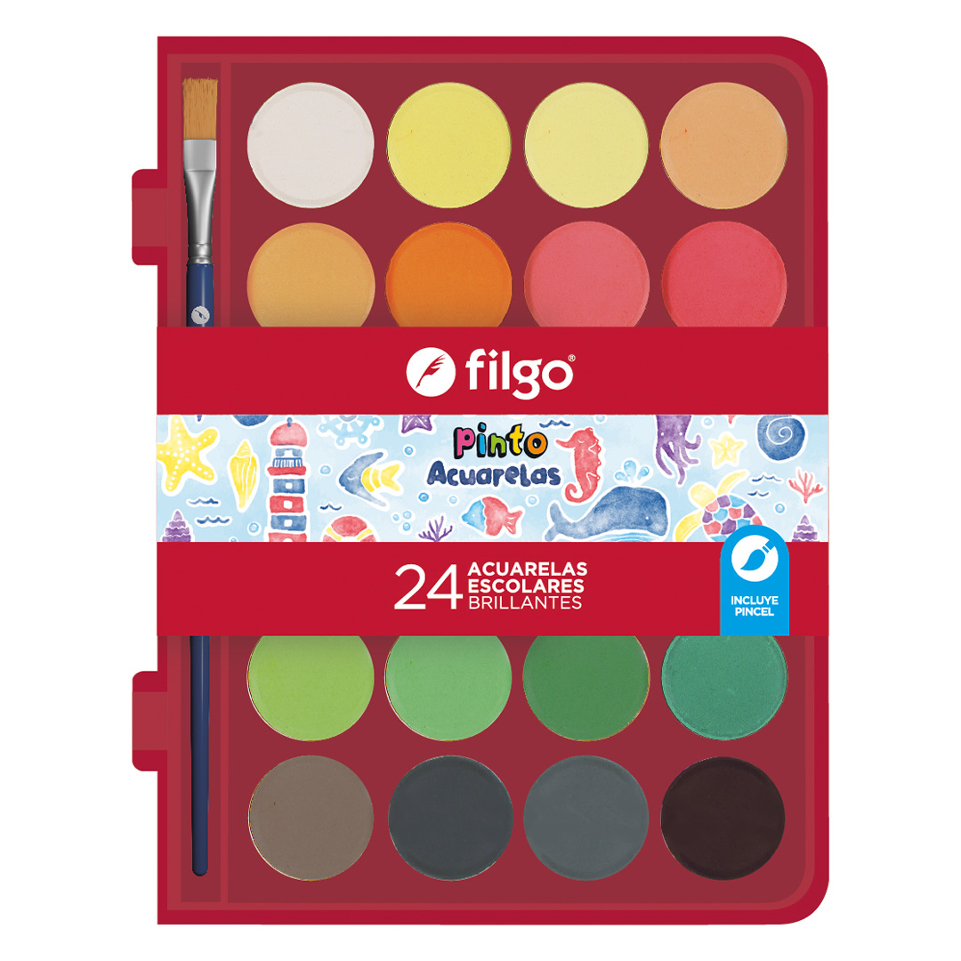  ACUARELA FILGO PINTO X24 ESTUCHE RIGIDO