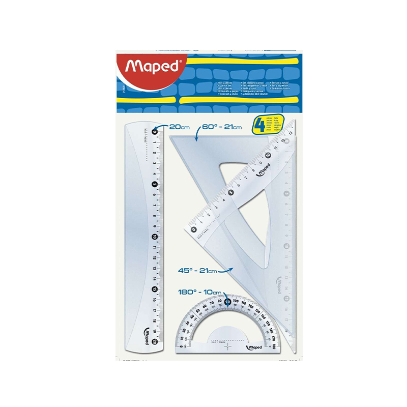  SET GEOMETRIA MAPED 4 PIEZAS 20CM START