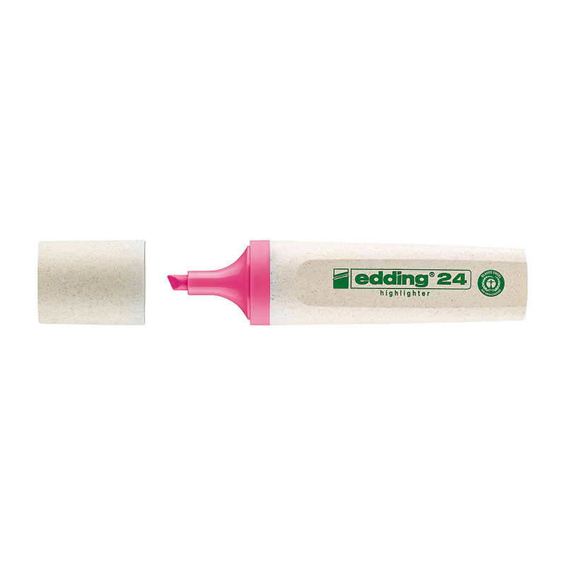  RESALTADOR CHATO EDDING ECOLINE PUNTABISELADA X1 FLUO ROSA
