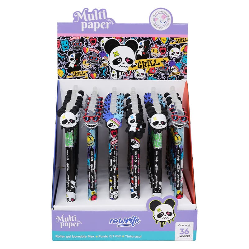  BOLIGRAFO RETRACTIL BORRABLE MULTIPAPER CAPI DISPLAY X24 TINTA AZUL