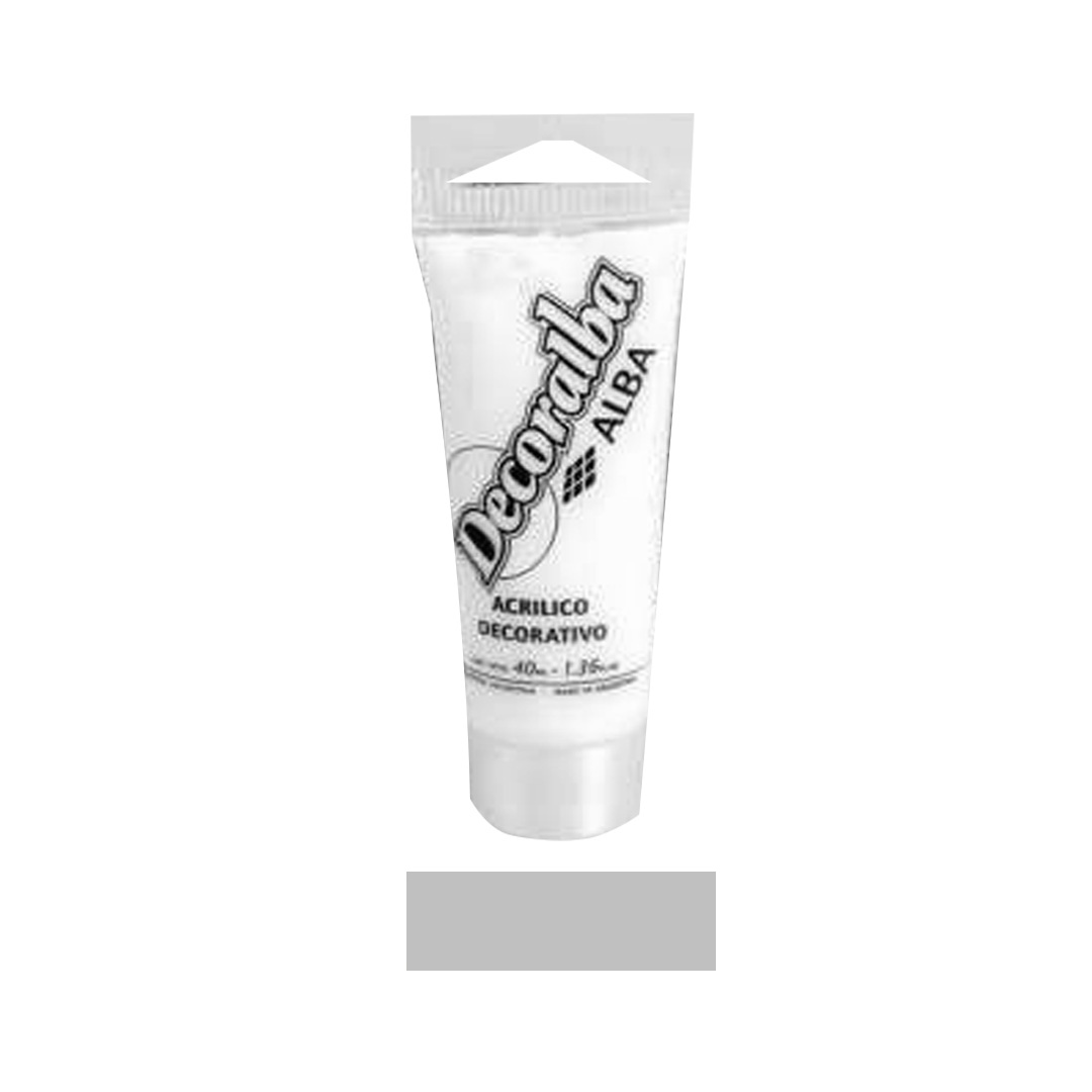 ACRILICO DECORATIVO ALBA 40ML PLATA