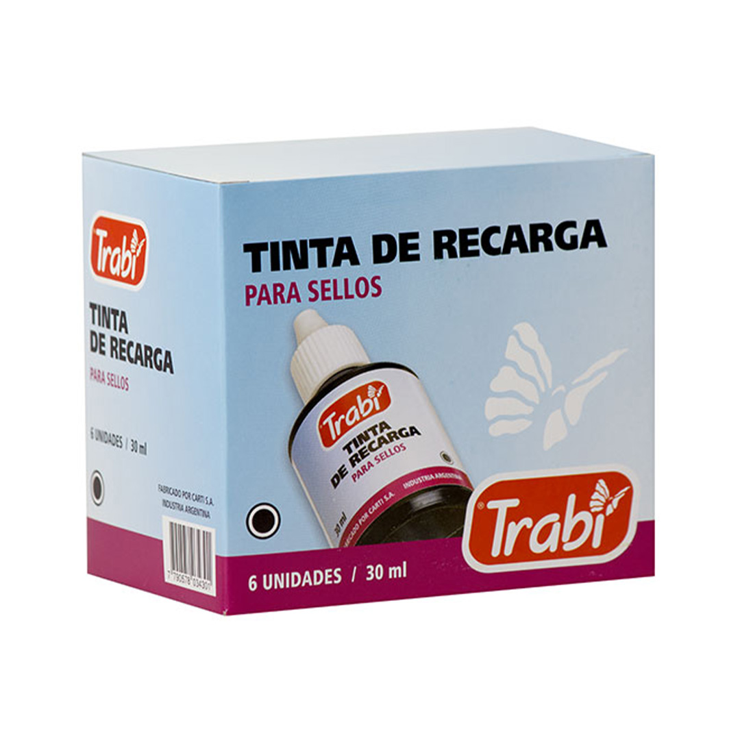  TINTA SELLO TRABI 30CM NEGRO X6