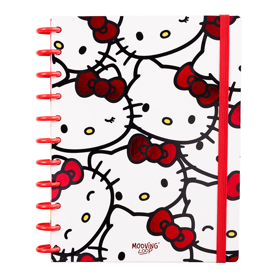  CUADERNO MOOVING LOOP CARTA A DISCOS  HELLO KITTY