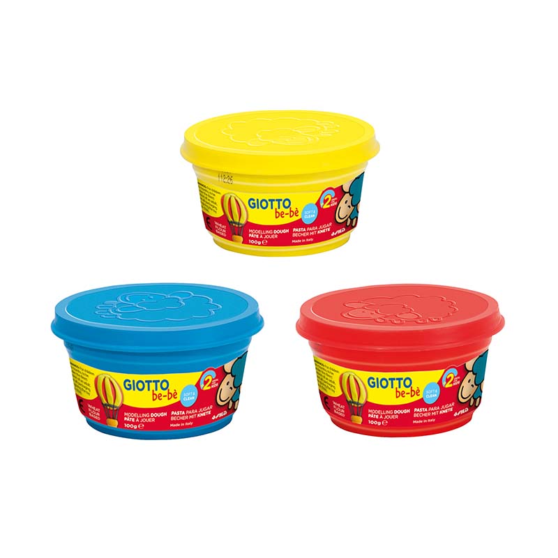  MASA MODELAR GIOTTO BEBE 100GR X3  AMARILLO/ROJO/AZUL