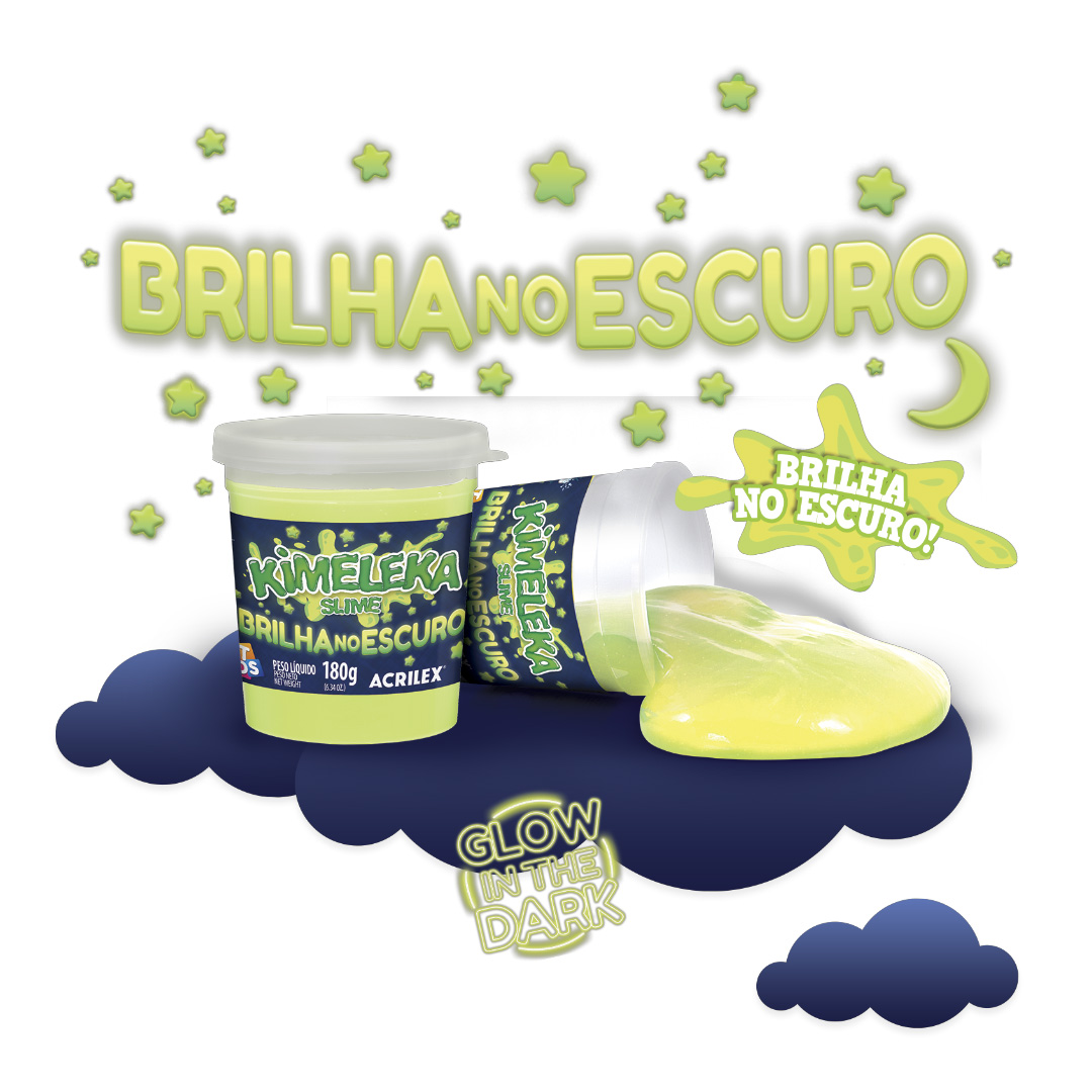  MASA MODELAR KIMELEKA ACRILEX GLOW  DARK180GR X6