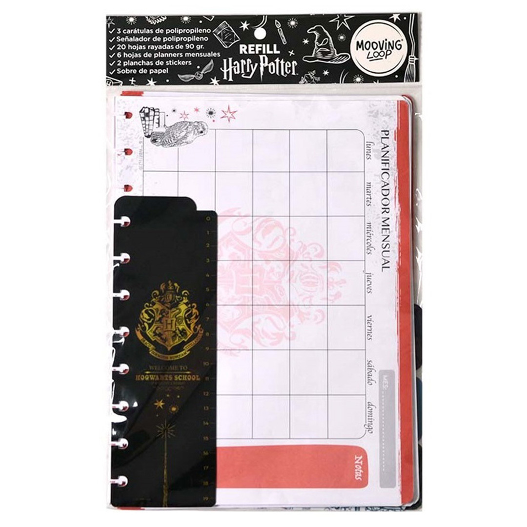  REPUESTO CUADERNO MOOVING LOOP CARTA  HARRY POTTER X20