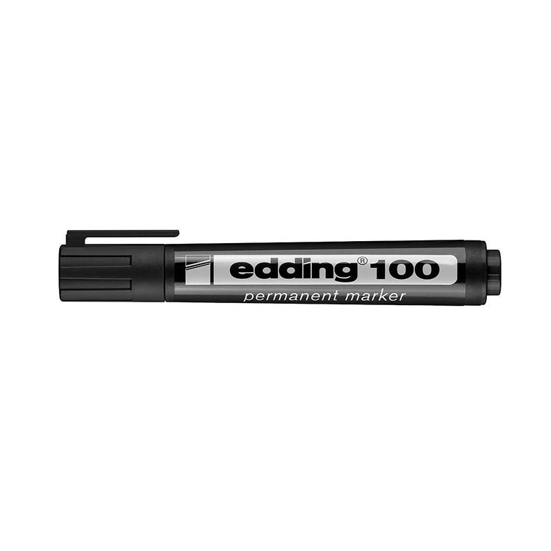  MARCADOR PERMANENTE EDDING PUNTA REDONDA  E-100 X10 NEGRO