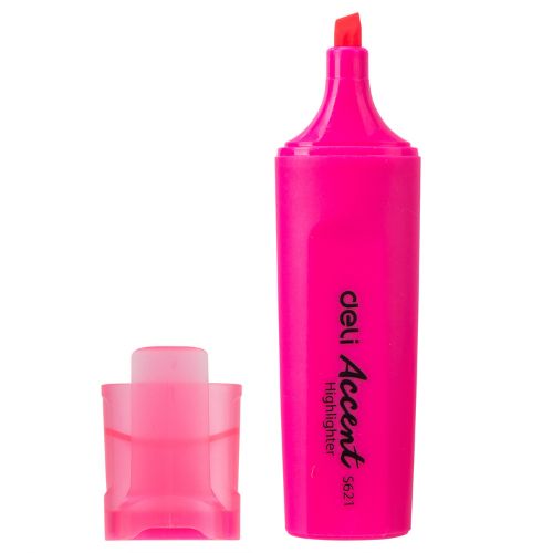  RESALTADOR CHATO DELI ACCENTIO ROSA FLUO  CAJA X 10