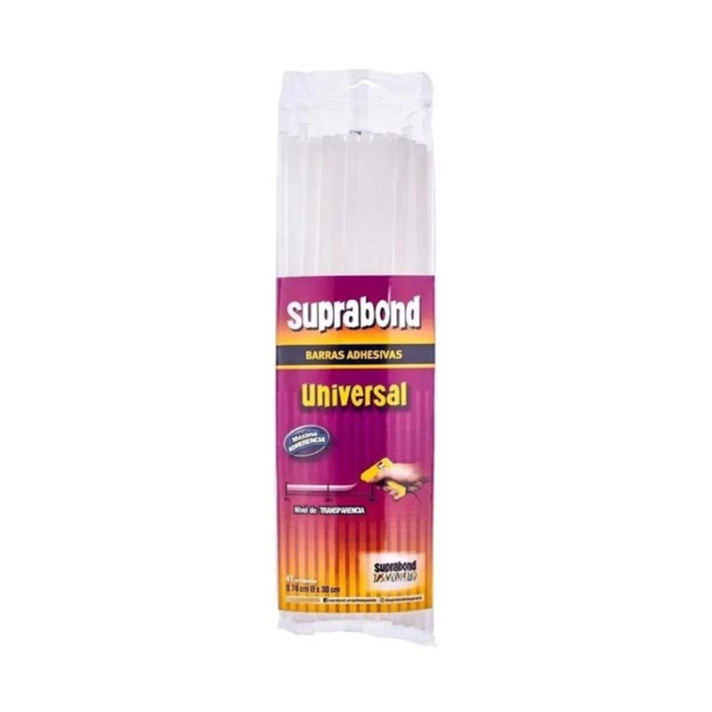  REPUESTO BARRA SILICONA SUPRABOND 11MM;
30CM X17 UNI 1KG
