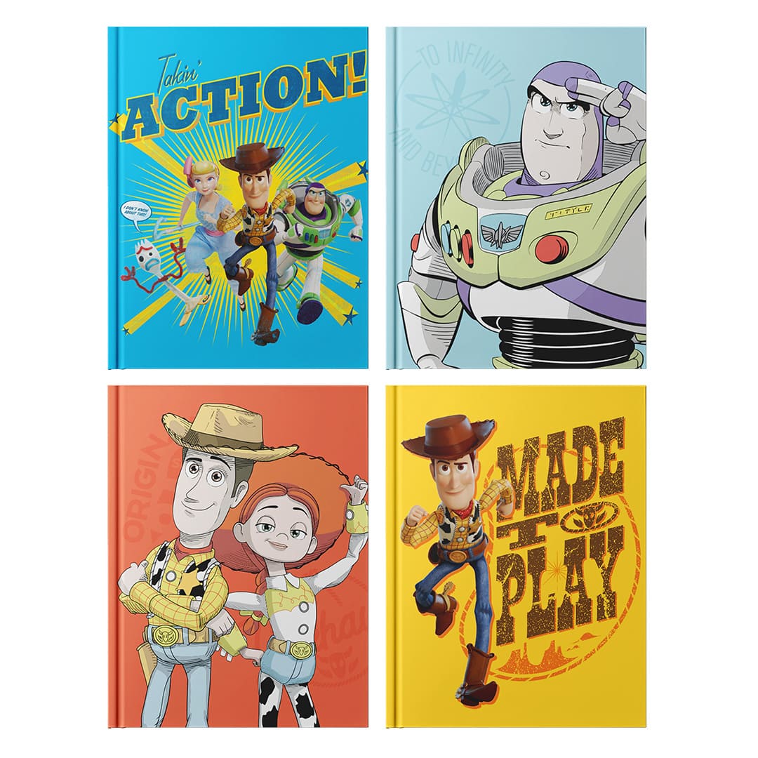  CUADERNO EZCO 19X25 TAPA DURA COSIDO;
64H RAYADO SURTIDO TOY STORY