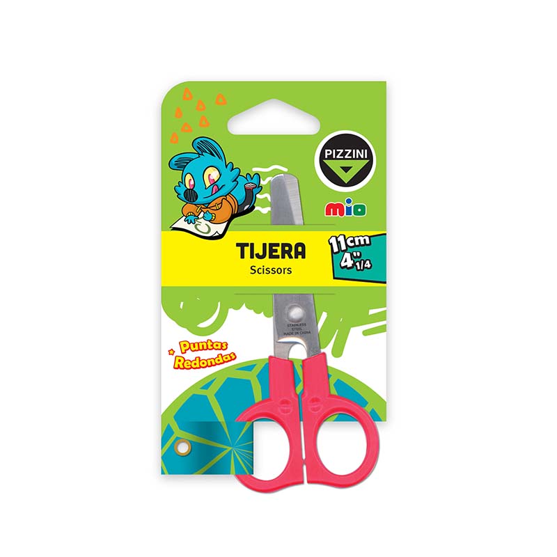  TIJERA PIZZINI ESCOLAR 11CM BLISTER X1