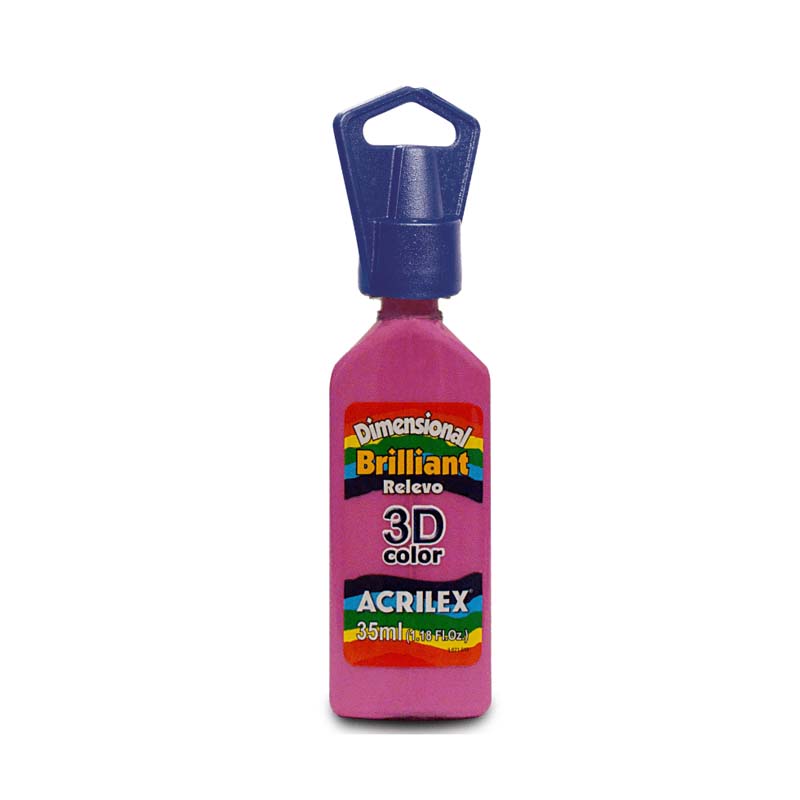  DIMENSIONAL RELIEVE 3D BRILLANT ACRILEX 35ML ROSA FUCSIA