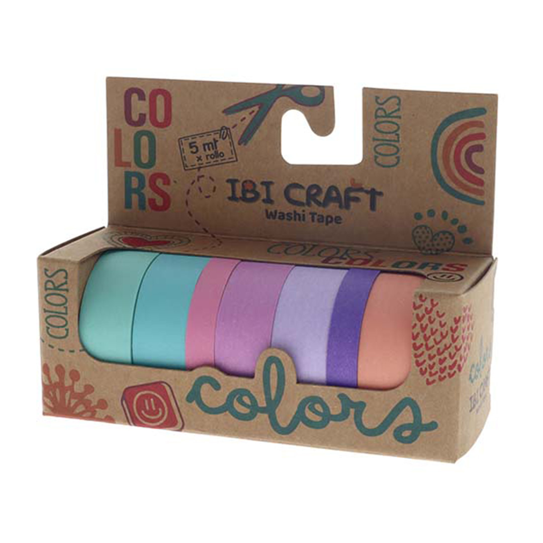  CINTA ADHESIVA IBICRAFT WASHI PASTEL 5MT  X7