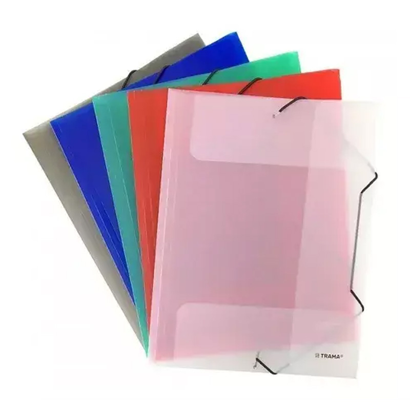  CARPETA 3 SOLAPAS OFICIO LAMA PP CON  ELASTICO TRANSLUCIDO COLORES SURTIDOS
