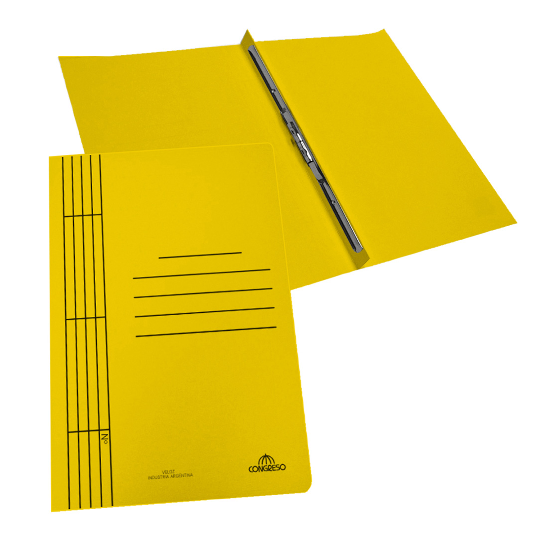  CARPETA BROCHE VELOX CONGRESO OFICIO  240GR AMARILLO X50
