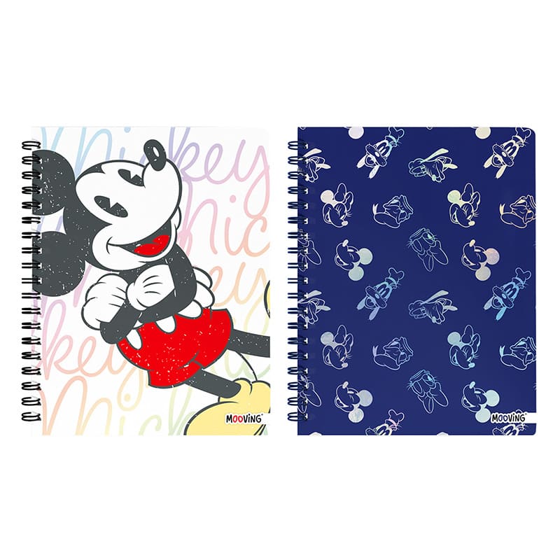  CUADERNO MOOVING 16X21 TAPA DURA;
ESPIRAL 80H MICKEY AND FRIENDS