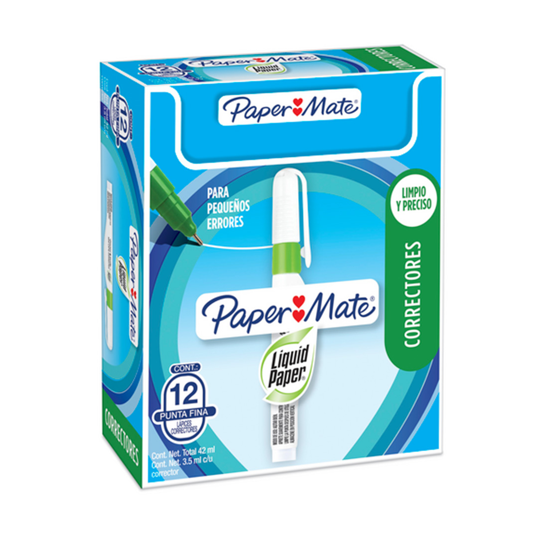  CORRECTOR LIQUID PAPER LAPIZ MINI 3.5ML X 12