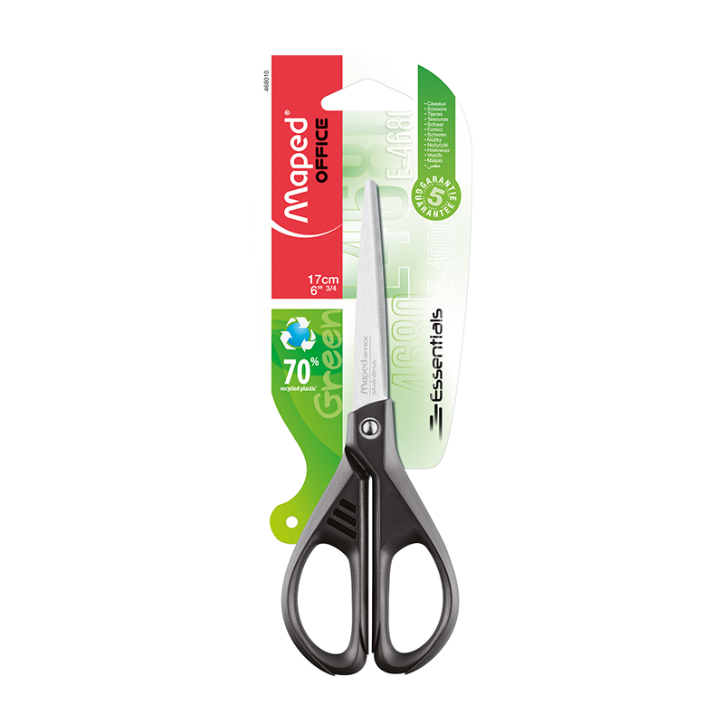  TIJERA MAPED 17CM ESSENTIAL GREEN  BLISTER X1