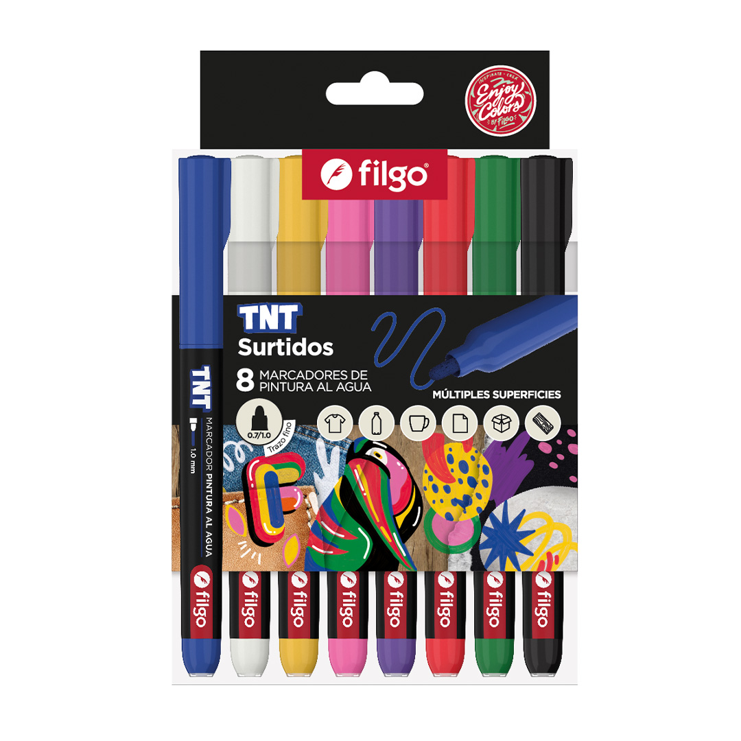  MARCADOR PINTURA FILGO TNT 1MM BLISTER;
X8
