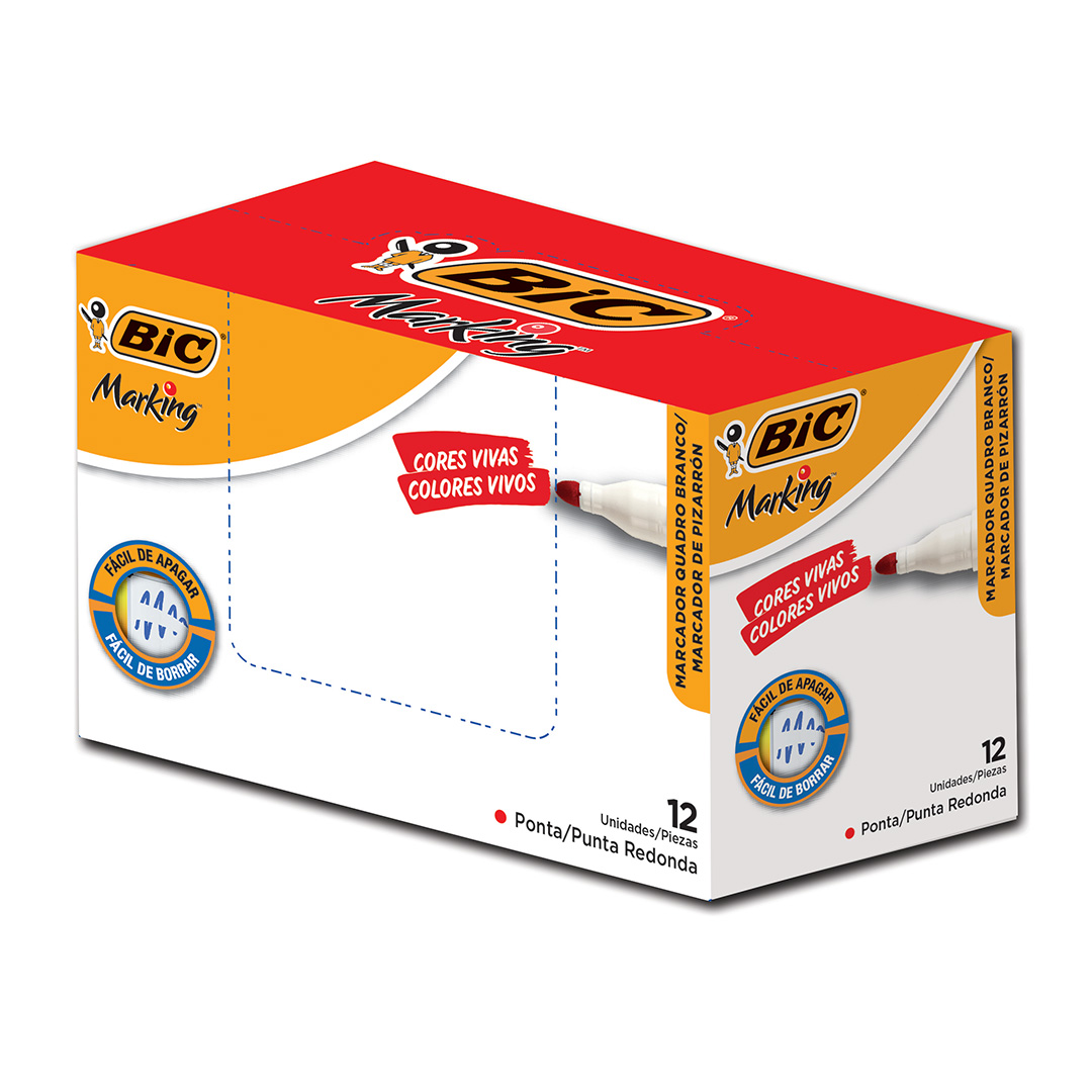  MARCADOR PIZARRA BIC ROJO X12