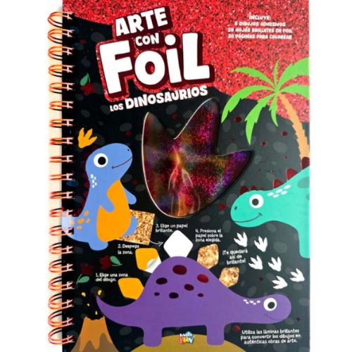  LIBRO PLOW ARTE CON FOIL DINOSAURIOS