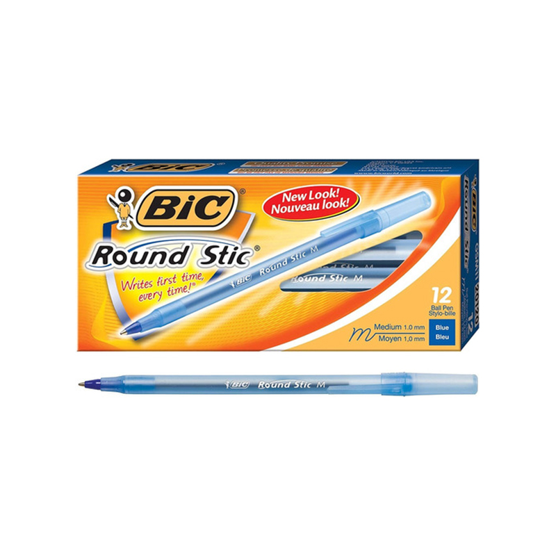  BOLIGRAFO BIC ROUND STIC 1MM AZUL X12