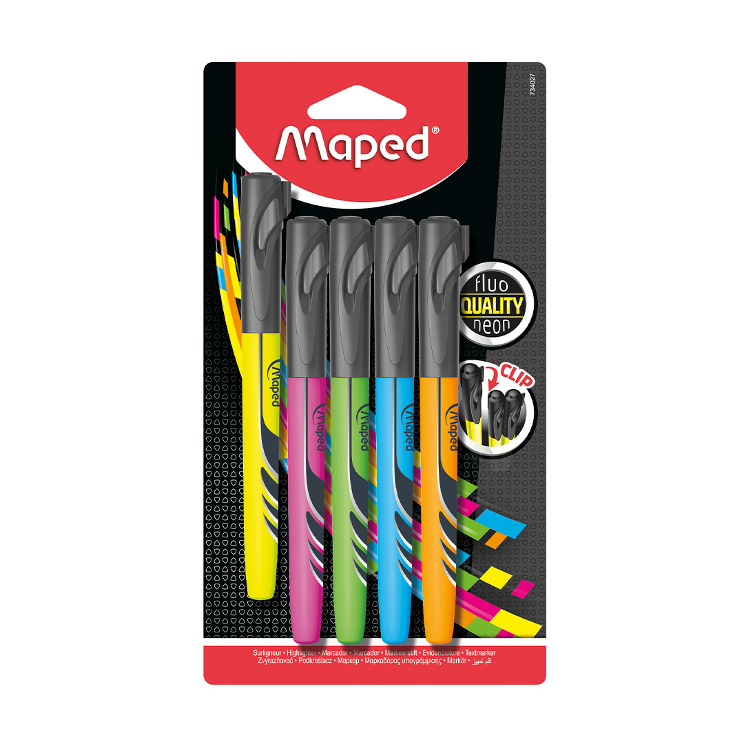  RESALTADOR REDONDO MAPED BLISTER X5 FLUO  SURTIDO