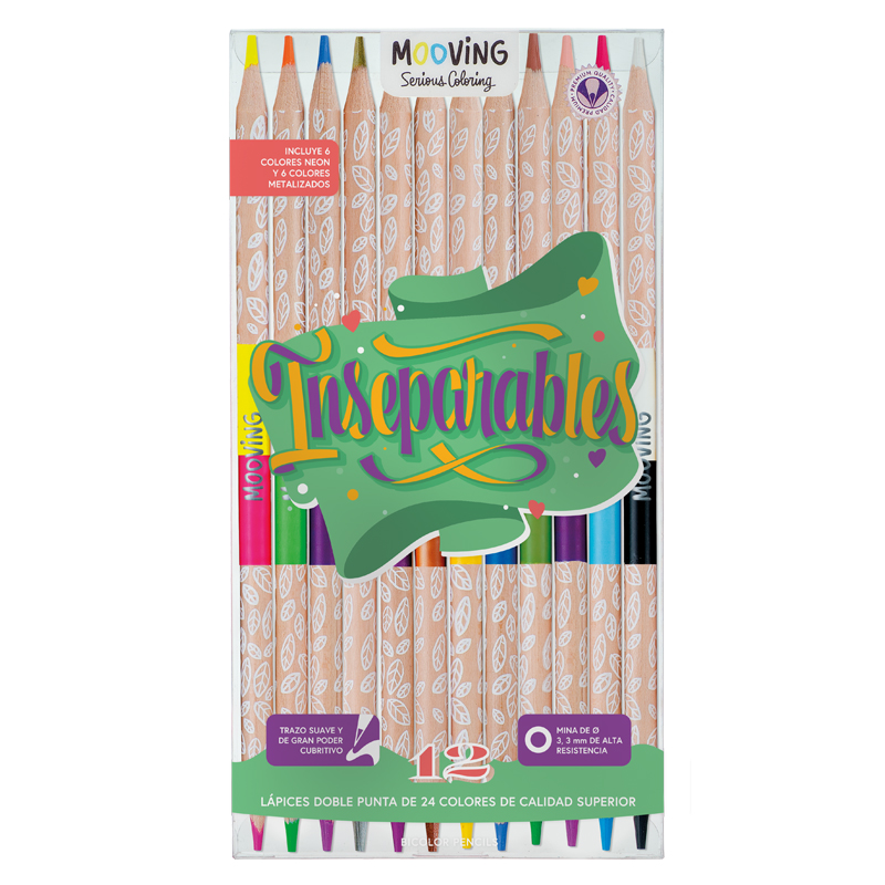  LAPIZ COLOR MOOVING BICOLOR X12