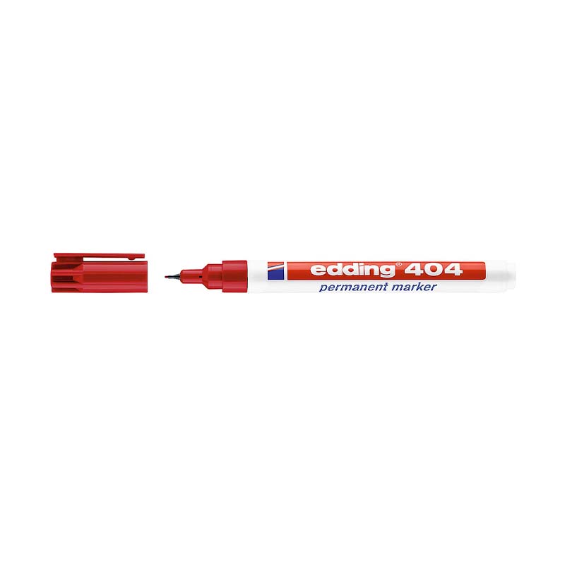  MARCADOR PERMANENTE EDDING PUNTA  ULTRAFINA E-404 X10 ROJO