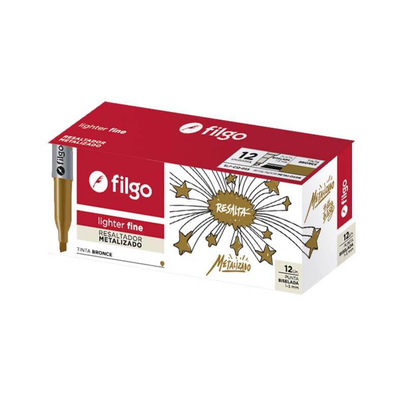  RESALTADOR FINO FILGO X12 METAL BRONCE