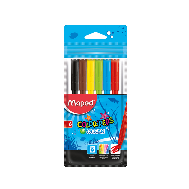  MARCADOR ESCOLAR MAPED OCEAN X6