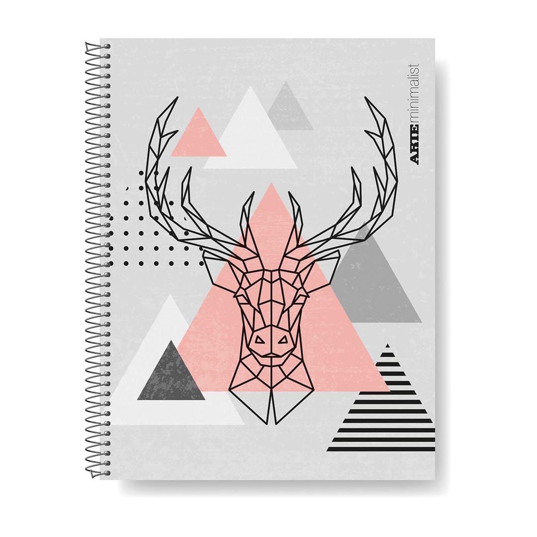  CUADERNO ARTE 29.7 MINIMALISTA TAPA  SEMIRIGIDA 80 HOJAS CUADRICULADO