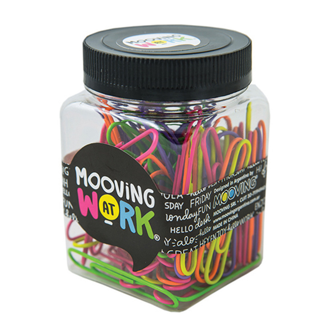  CLIPS MOOVING PAPER CLIPS 33MM FRASCOX80 MULTICOLOR
